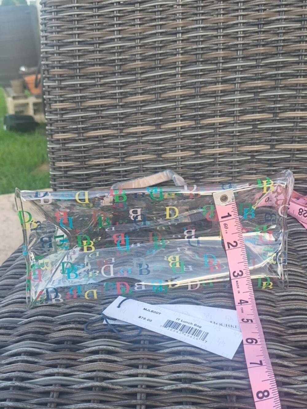 ♥️ 💙 💛💜 Dooney & Bourke Clear Lunch Bag - Picture 5 of 5